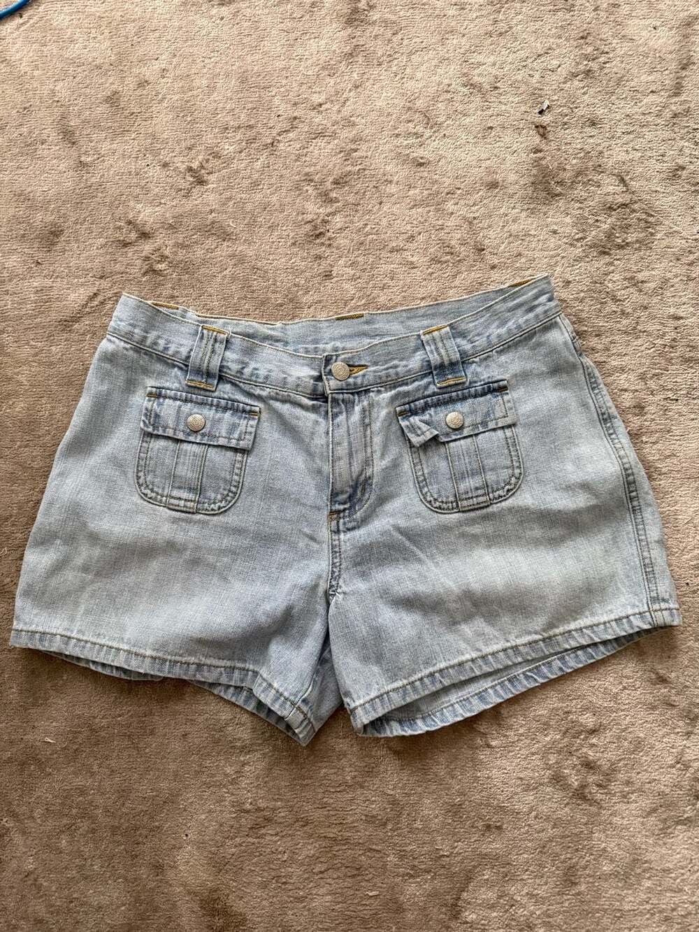 Polo Jeans Company Ralph Lauren Vintage Light Wash Denim Cargo Shorts Size 8